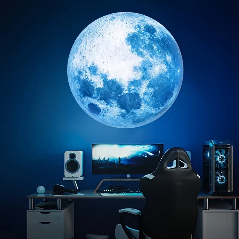 USB Power 3 Color Moon Lamps | 360° Rotatable LED Night Light