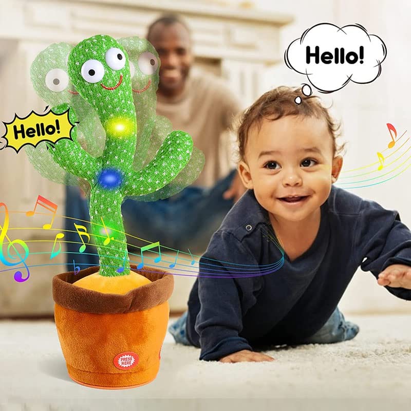 Dancing Cactus Toy – Singing & Talking Interactive Plush for Kids