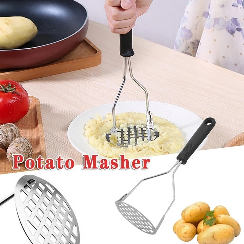 π₯ Stainless Steel Potato Masher & Vegetable Ricer β Manual Fruit, Banana & Egg Crusher Tool