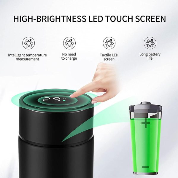 Smart Temperature Display β Premium Stainless Steel Insulated Water Bottle & Coffee Cup