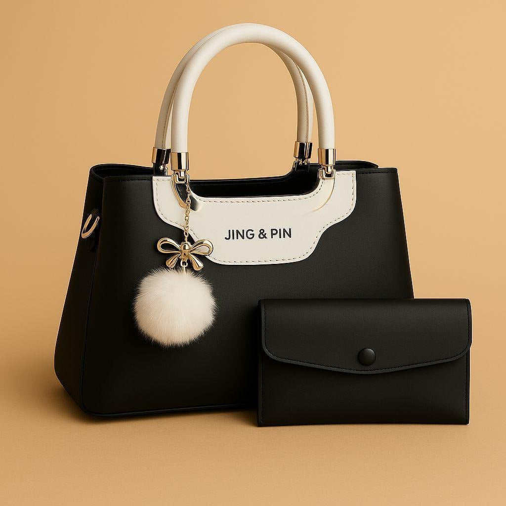 Premium “JING & PIN” Ladies Handbag Collection – Stylish Shoulder Bag with Clutch & Strap Option
