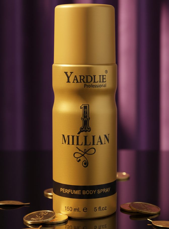 Yardlie Professional 1 MILLIAN Perfume Body Spray for Men – Long Lasting High-Impact Fragrance (150ml)
