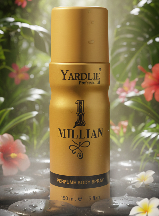 Yardlie Professional 1 MILLIAN Perfume Body Spray for Men – Long Lasting High-Impact Fragrance (150ml)