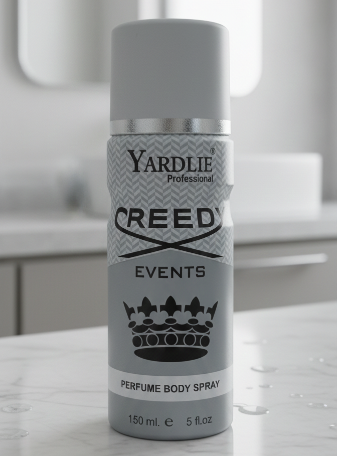 Yardlie CREEDY EVENTS Perfume Body Spray for Men – Elite Aromatic Fougere Deodorant (150ml)