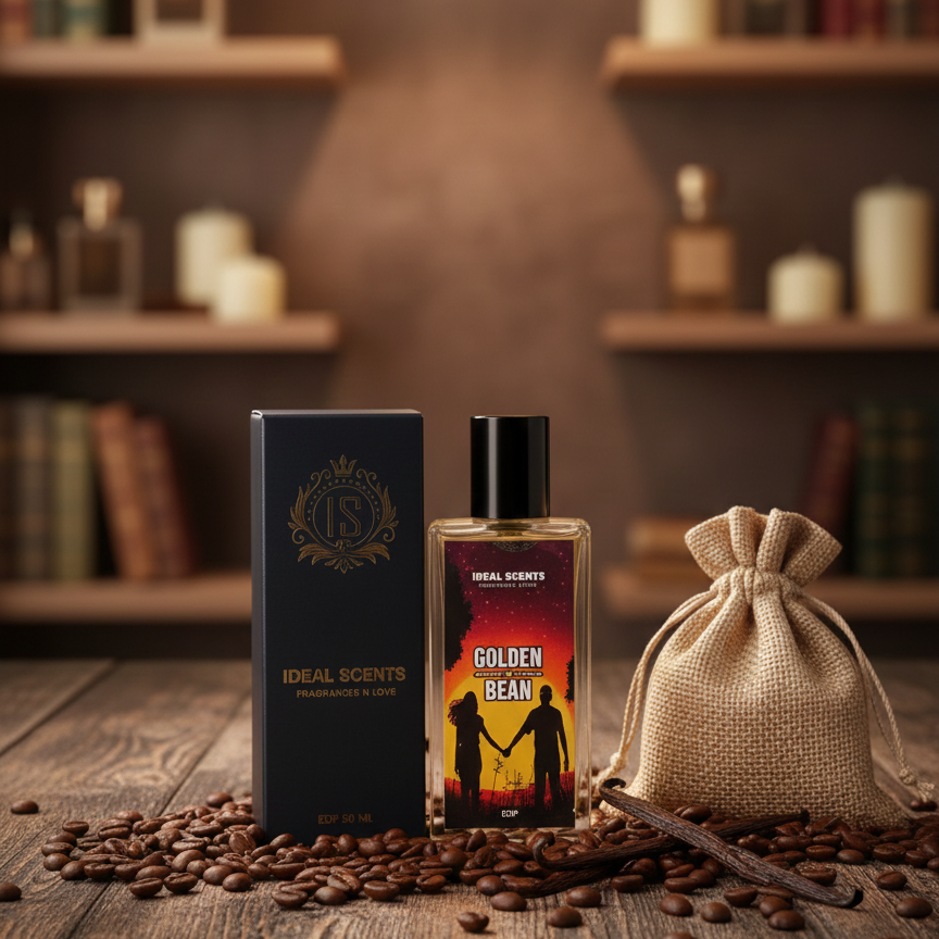 Golden Bean Fragrance – Unisex Eau De Parfum (50ml)  Long Lasting 8–10 Hours  Made in Pakistan
