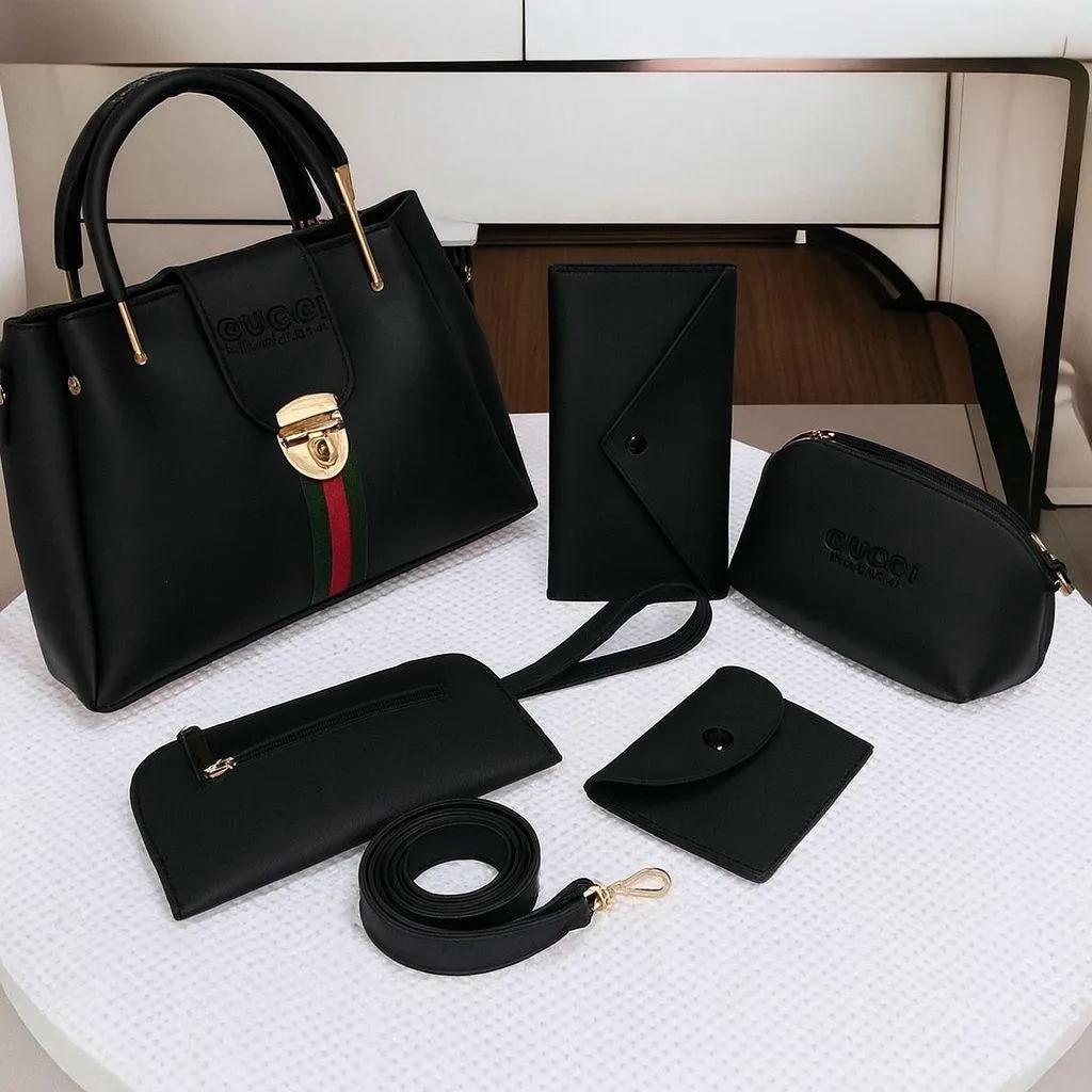 5 Pieces Ladies Handbag Set – Premium Stylish Handbags Collection for Women